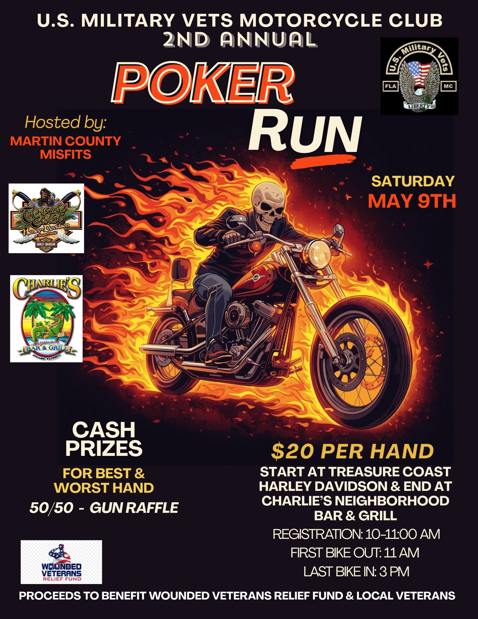Event flyer for FLA 16 POKER RUN